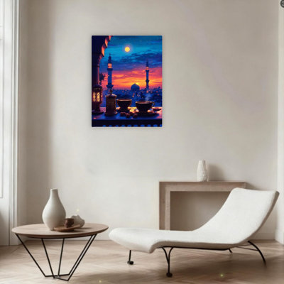 Ensemble de café sur toile sans cadre 24 po x 36 po Karbala