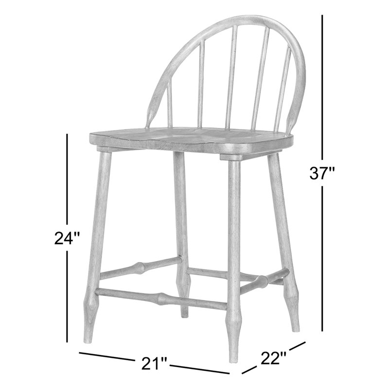 Country Living Vintage Market Windsor Counter Height Chair, Red