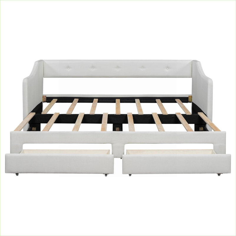 Lit de jour convertible rembourré Warm Beige