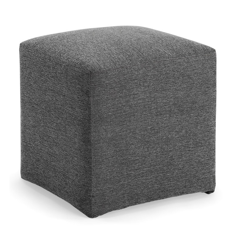 Repose-pieds cubique Joan, Gris anthracite