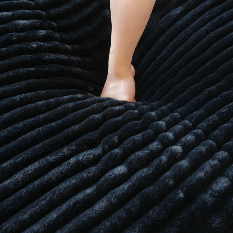 Canapé modulaire rembourré avec repose-pieds, Noir