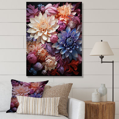 «Enchanted Visions Mums Florals» sur toile