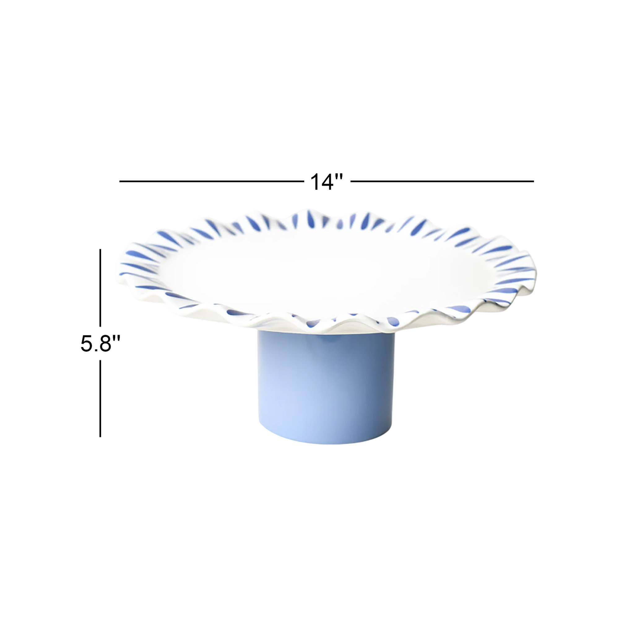 Iris Blue Ceramic Cake Stand