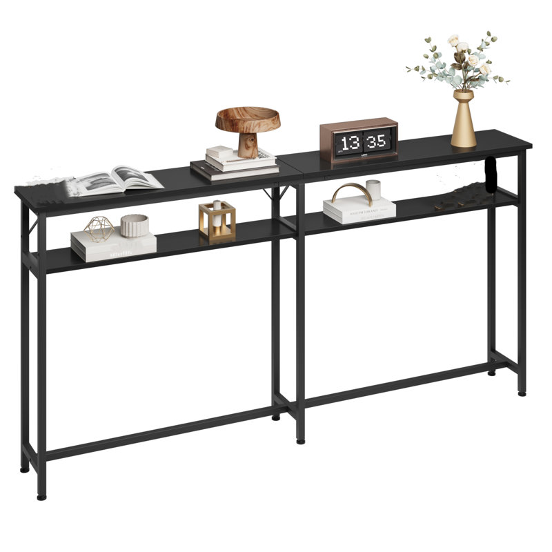 Messaline 70.8'' Console Table, Black