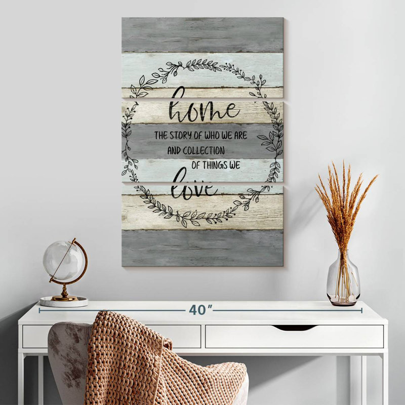 Plaque murale Kema Home Love Wreath, H 32 po x l 20 po