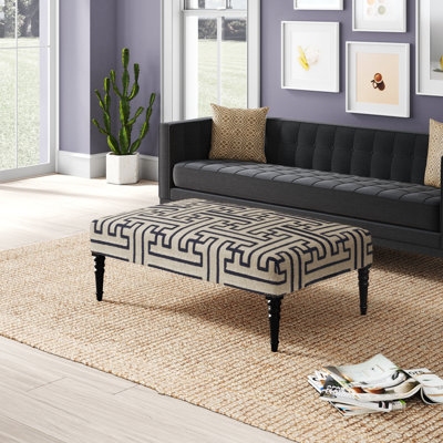 Gilyard 52" Rectangle Geometric Standard Ottoman by Langley Street