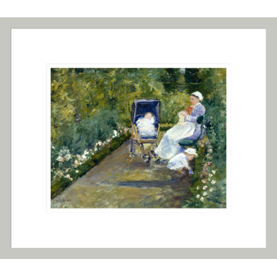 «Children in a Garden (The Nurse)» par Mary Cassatt, impression giclée encadrée