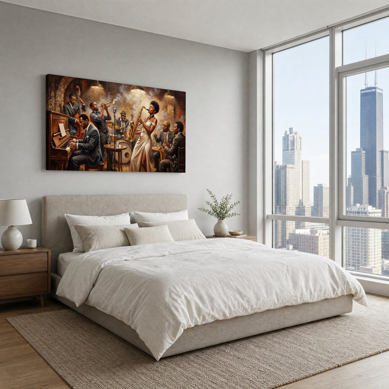 Art mural sur toile Jazz, L 46 po x H 24 po