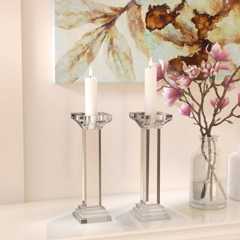 Chandelle en cristal, H 11 po x l 4 po x P 4 po