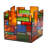 4.75"W Tiffany-Style Geometric Stained Glass Candle Holder