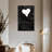 Hardie White Heart On Black Satin-108543075