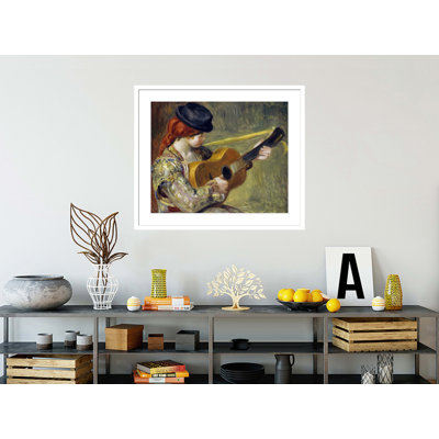 «Girl With a Guitare» par Pierre-Auguste Renoir, impression giclée sur cadre