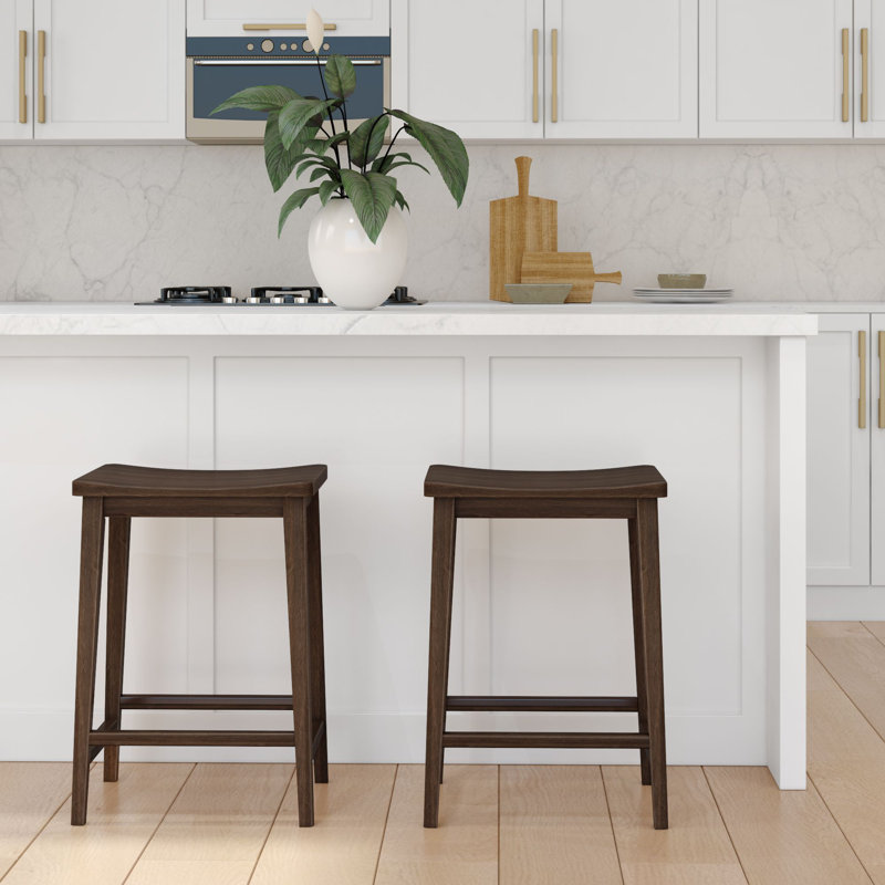 Smythe Solid Wood 24 inch Counter Stool, Walnut