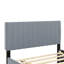 Lit plateforme tapissier en velours avec lit gigogne-2079959493-2053765461