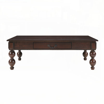 Rectangular Wooden Coffee Table with Storage Drawer