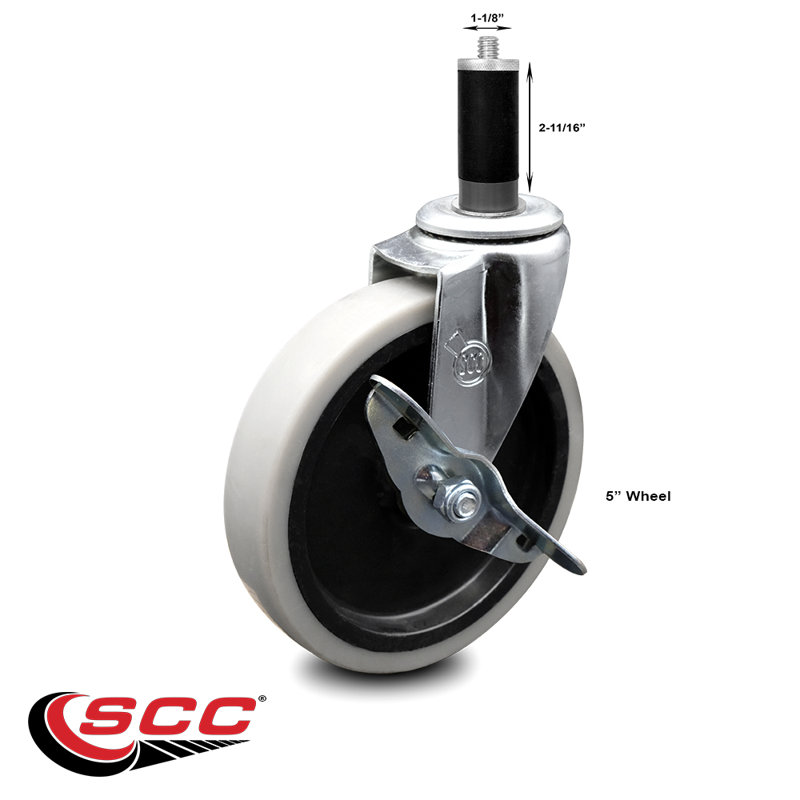 Roulettes de service de remplacement pour roulettes Colson 1.05367.441 MTG43 BRK3