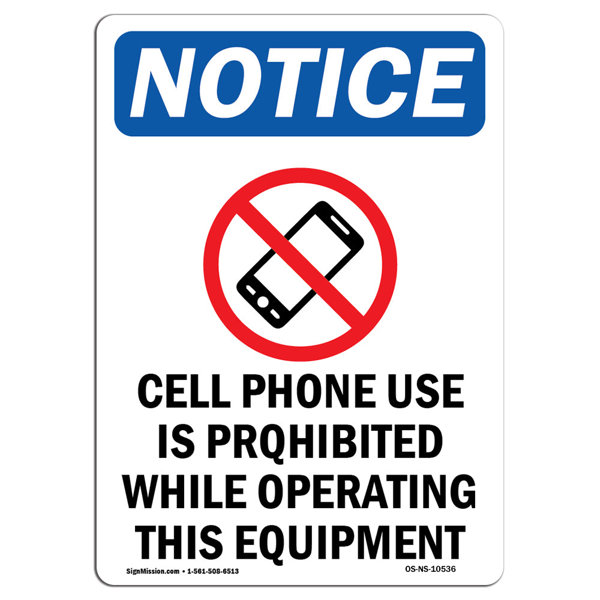 SignMission Cell Phone Use Is Sign with Symbol | Wayfair