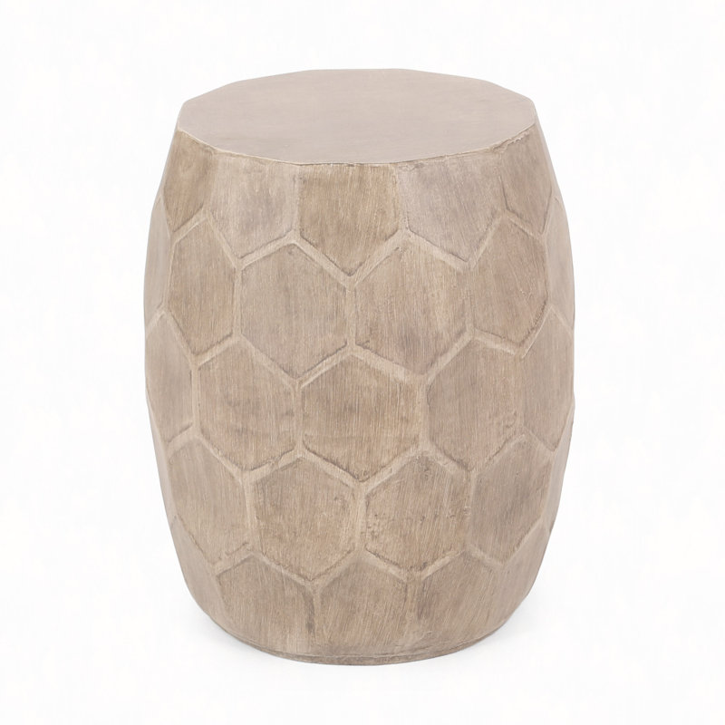 Outdoor Lightweight Concrete Side Table,