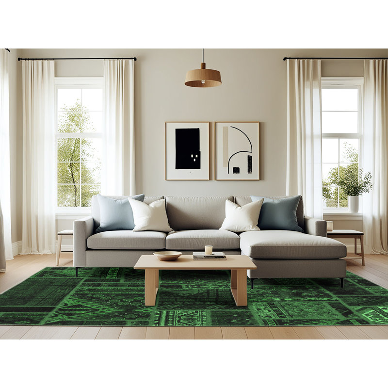 Patchwork Indoor Rug, Rectangle 6' x 9'