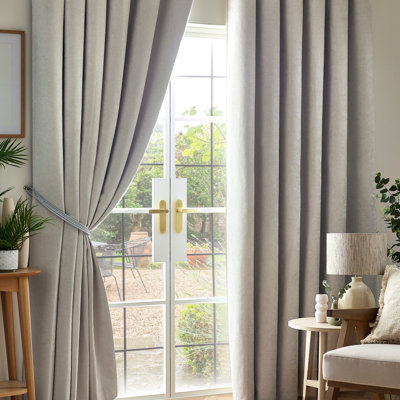 Eilfried Chenille Pencil Pleat Taped Top Curtains
