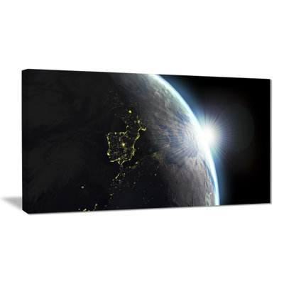 «Earth View with Day and Night Effect», reproduction d'impression sur toile