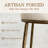 Aureon 26.5" Upholstered Counter Stool With Hammered Metal Legs & Curved Low Back For Kitchen Island-2113056557
