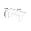 Table ovale en bois massif pour le bureau, table longue-494343050