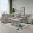 97" L-Shaped Upholstered Chenille Put-Out Sofa Bed Sectional with Storage Ottoman and 2 Pillows-1666063634