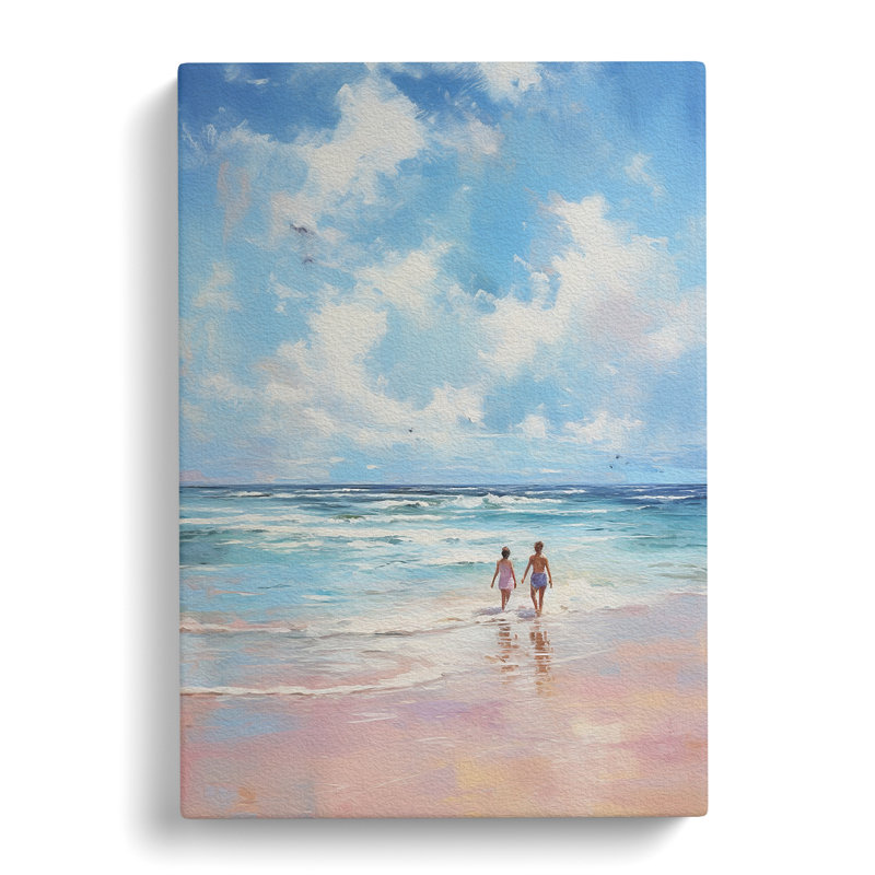Beach Impressionism Art - Wrapped Canvas, 76cm H x 50cm W x 3cm D