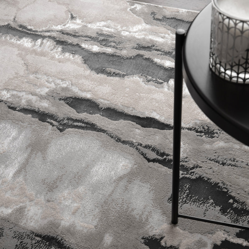 Aurora AU05 Quartz Metallic Beige/Charcoal Area Rug, Rectangle 160 x 230cm