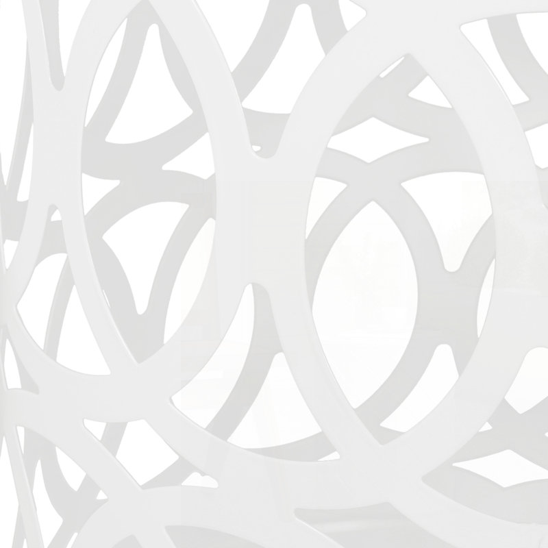 Outdoor Metal end table set of 2, White