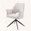 Chaise de salle à manger pivotante en tissu avec fonction rotative et accoudoirs amovibles, ensemble de 2-236695043