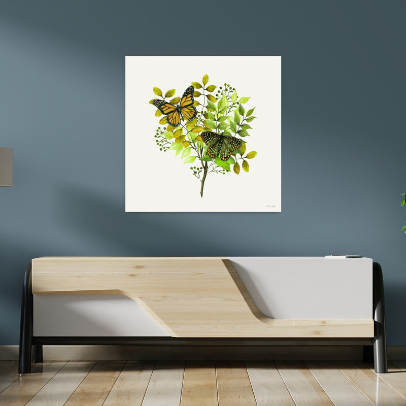 Beautiful Butterflies I Abstract Contemporary Wall Art Print, 36" H x 36" W