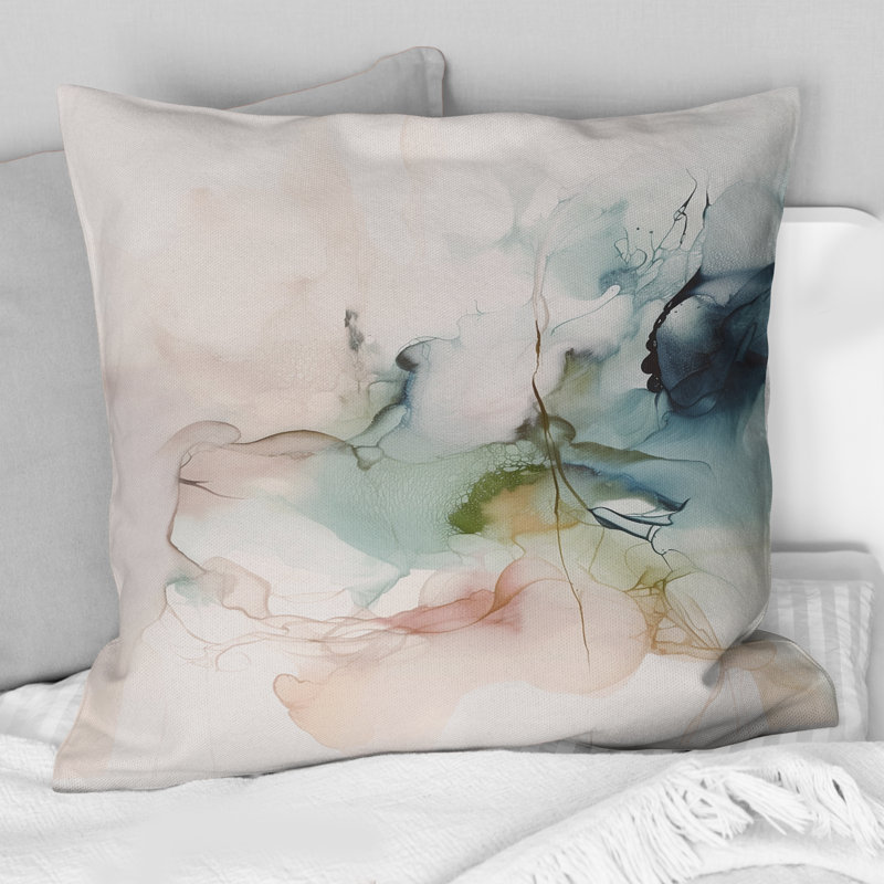 Coussin Green and Cream Essence Of Modernity IV - Abstract Marble