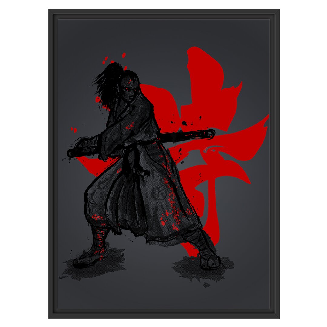 Gerahmtes Wandbild Samurai-spirit black