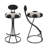Modern Upholstered S-Shaped Round Seat Barstools(2PCS Sets)-645088293