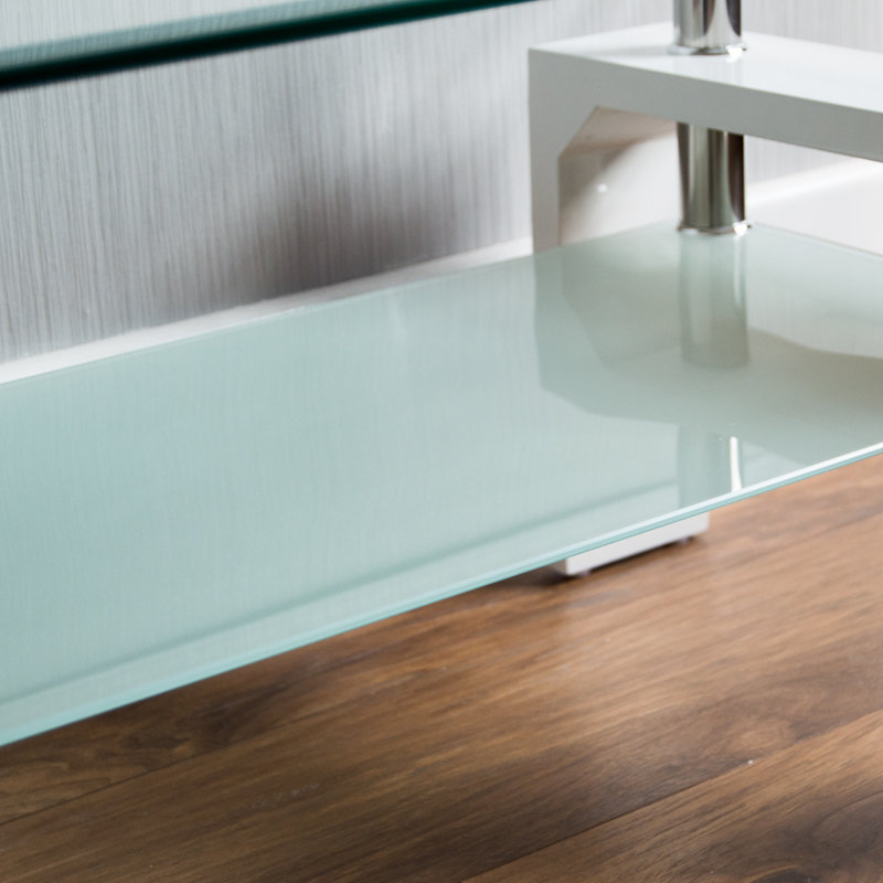 Breanna Solid Coffee Table with Storage, White