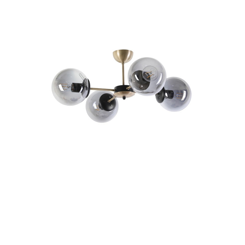 Elegant Scandinavian Chandelier, 23.6 in Diameter x 9.8 in Height | 100% Metal with Oven Dried Paint and Tumbled Coating | E27 Socket, Max 40W | Stunning Copper and Fume Finish for Modern Home Décor