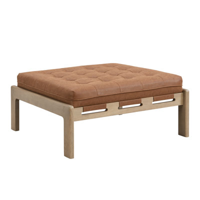 Jamir 34'' Tufted Upholstered Cocktail Ottoman