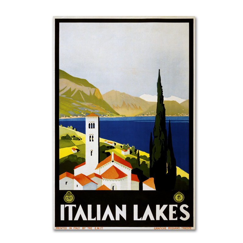« travel 3 », publicité rétro sur toile tendue, H 19 po x l 12 po