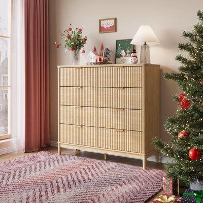 47 " 8-Drawer Dresser With Solid Wood Legs