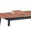 Bois naturel et base noire - Table de salle à manger rectangulaire aux finitions multiples