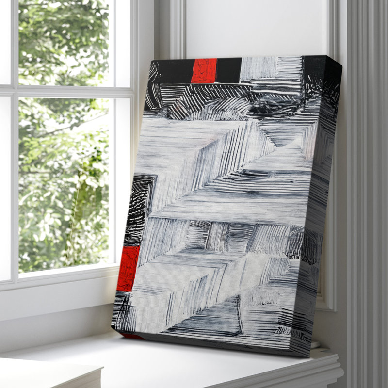 Toile tendue avec châssis abstrait CDXLV, H 36 po x l 24 po
