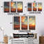 «Sunset Summer Meadows - Prairies», ensemble d'art sur toile-107750955-107750960