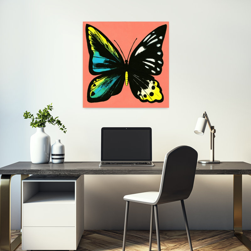 Art contemporain Art contemporain papillon, H 18 po x l 18 po
