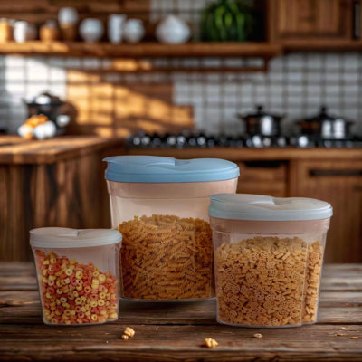 Nested Plastic Container Set With Lids