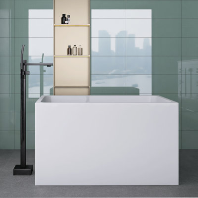 43'' x 27.6'' Freestanding Soaking Acrylic Bathtub