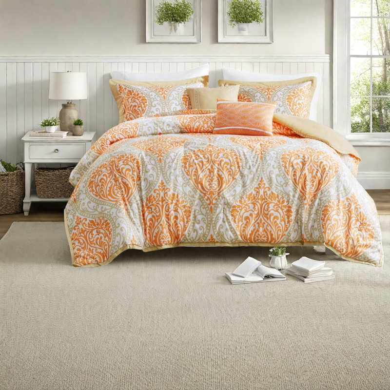 Ensembles de literie en microfibre antimicrobienne, style damassé simple TG