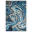 Tapis en marbre bleu marine et gris multicolore à motif abstrait HR-1305104482
