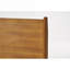 Lit plateforme grand format chambre à coucher, cadre en bois d'acacia massif de luxe Mid-Century avec finition naturelle organique